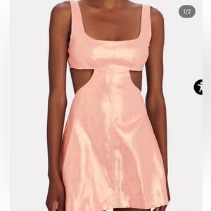 Elegant pink and gold Cut-Out Dress